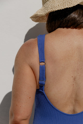 Sorrento Core Support One Piece Swim - Indigo Texture