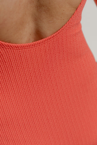 Sorrento Core Support One Piece Swim - Sunset Coral Texture