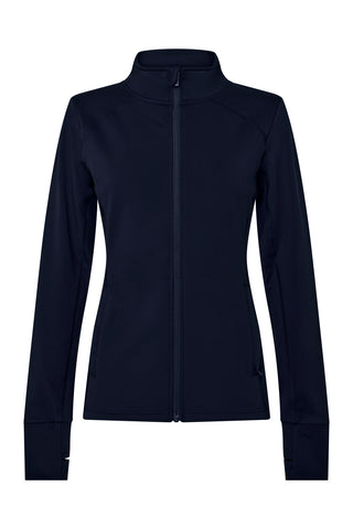 Thermal Sports Long Sleeve Zip Top - Navy