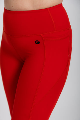 Training Pocket Move 7/8 Legging - Red