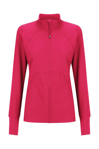 Zip Through Base Jacket - Raspberry