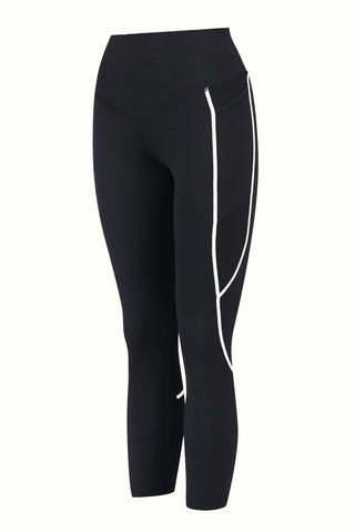 Active Pocket 7/8 Length Legging- Black/Almond