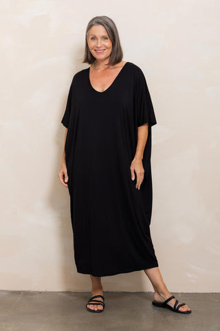 Bamboo Kaftan - Black