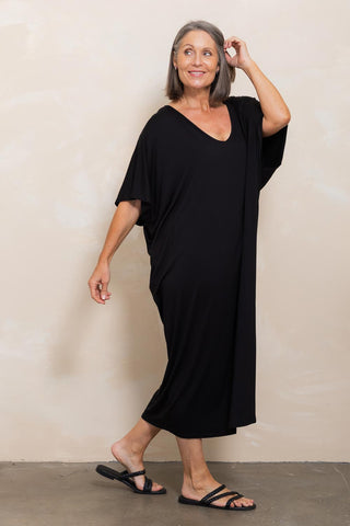 Bamboo Kaftan - Black