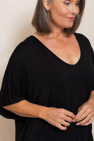 Bamboo Kaftan - Black