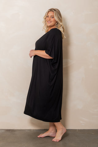 Bamboo Kaftan - Black