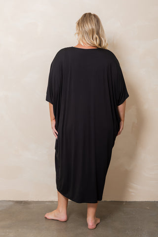 Bamboo Kaftan - Black