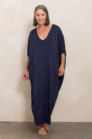 Bamboo Kaftan - Navy