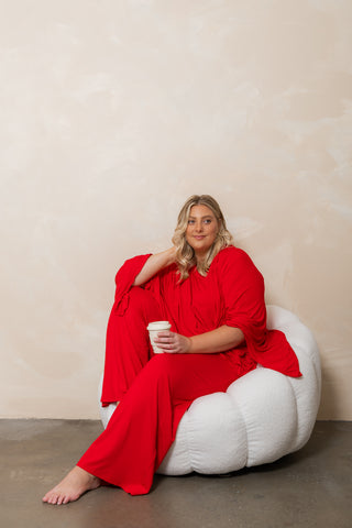 Bamboo Palazzo Pant - Red