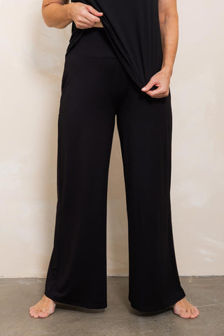 Bamboo Palazzo Pant - Black - Active Truth - Image 3