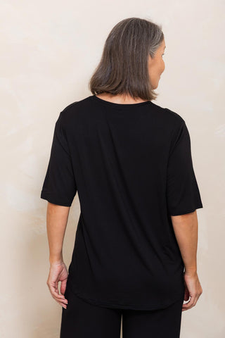 Bamboo V-Neck T-Shirt - Black - Active Truth - Image 4