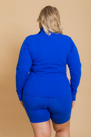 Quarter Zip Base Top - Indigo