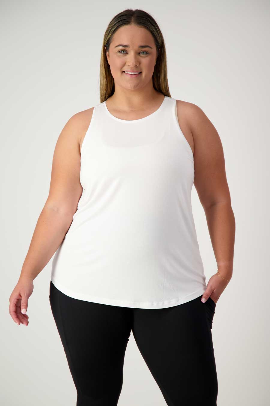 Classic Bamboo Tank - White from Active Truth™
