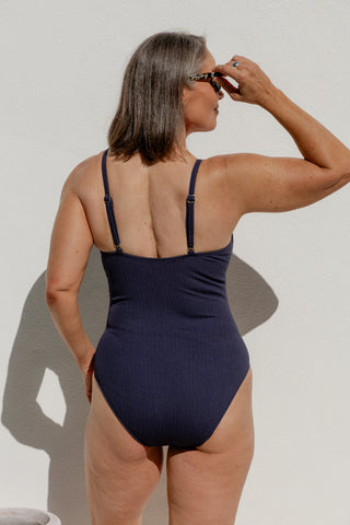 Coolum Core Support One Piece Swim - Navy Texture
