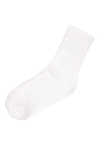1/4 Crew Socks - White White