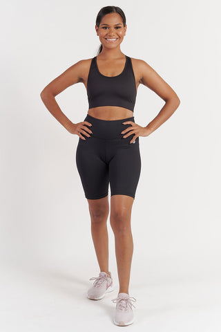 Essential High-Waist Move Bike Short - Black