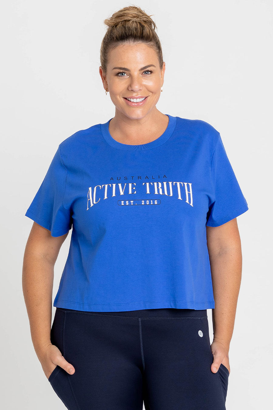 Everyday Cropped T-Shirt - Cobalt Blue