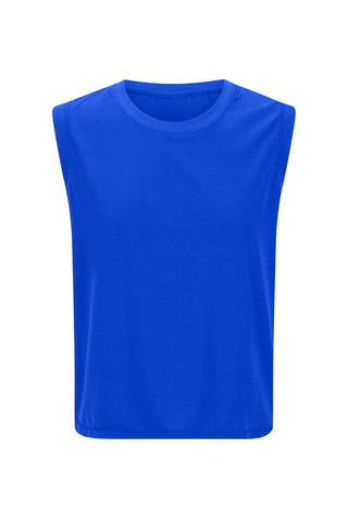 Perform Lightweight Cropped Tank - Indigo