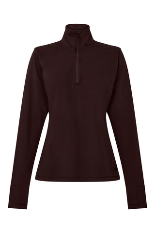 Thermal Quarter Zip Top - Espresso
