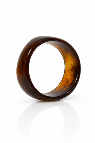 Chunky Resin Bangle - Tortoiseshell