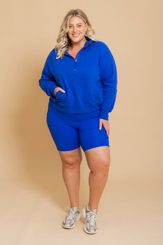 Rec Organic Fleece Half Zip Jumper - Indigo
