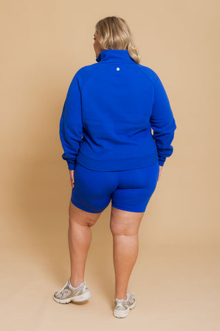 Rec Organic Fleece Half Zip Jumper - Indigo