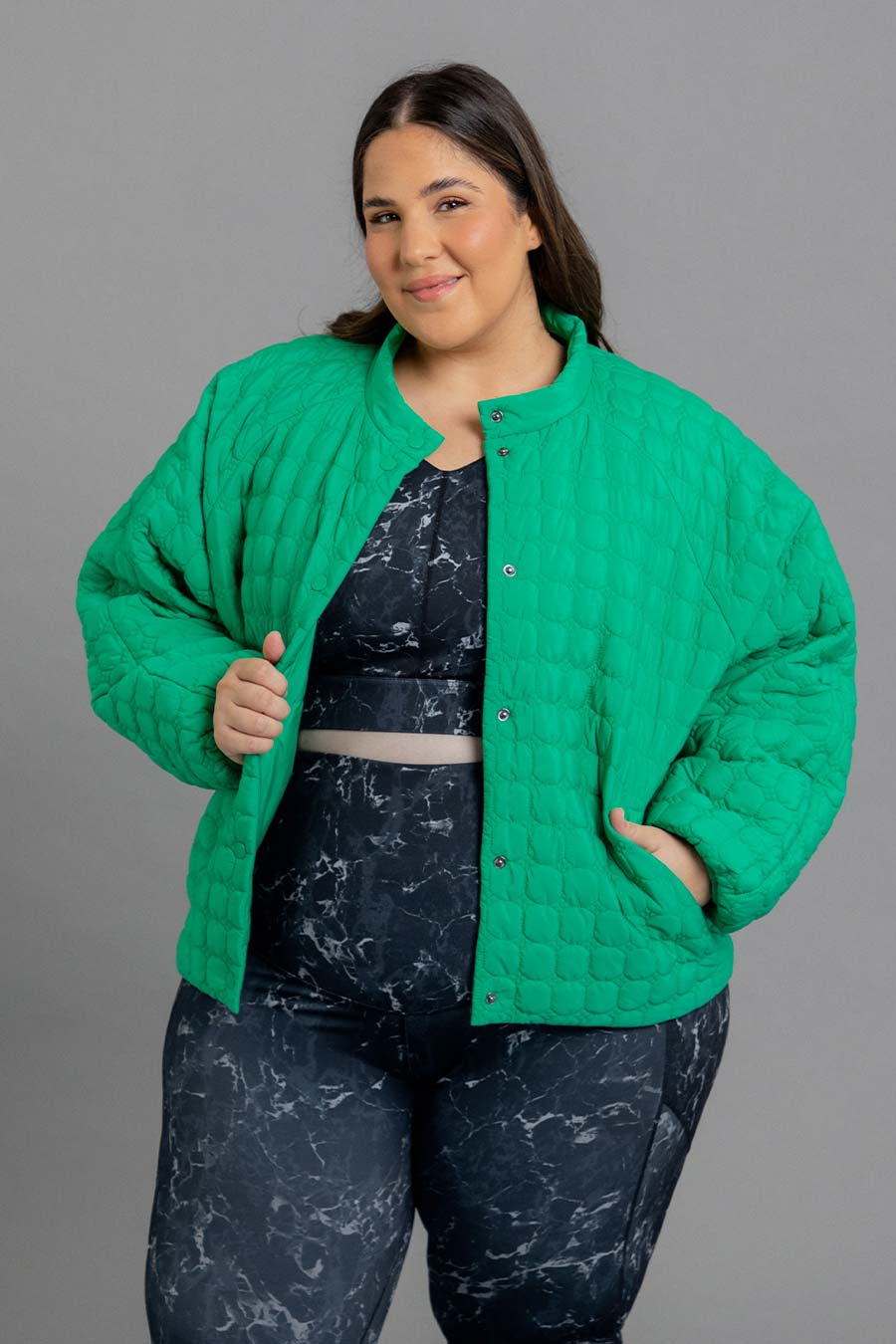 Mini Puff Jacket - Green