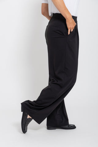 Motion Wide Leg Tailored Pant - Black