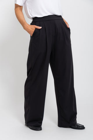 Motion Wide Leg Tailored Pant - Black