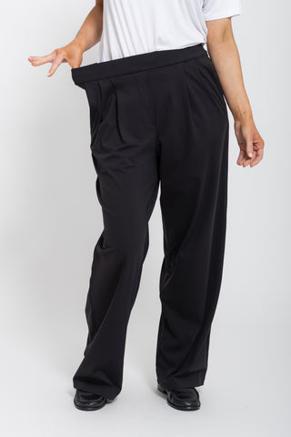 Motion Wide Leg Tailored Pant - Black