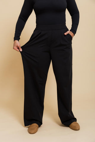 Motion Wide Leg Tailored Pant - Black - Active Truth - Image 3