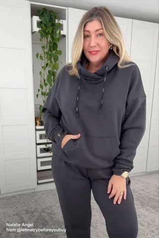 Off Duty Hoodie - Charcoal Black