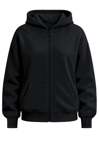 Offline Zip Front Hoodie - Black