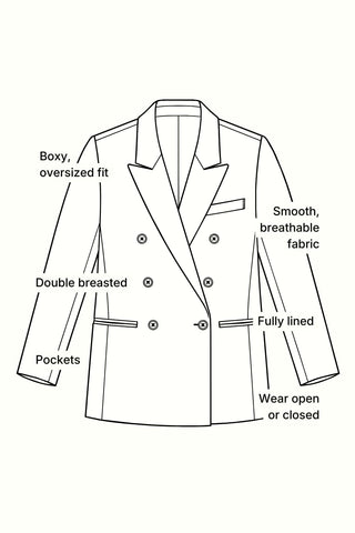Oversized Blazer - Navy