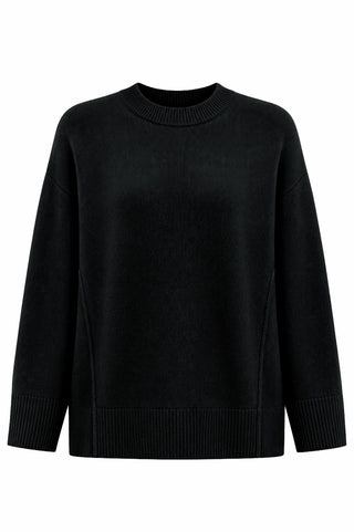 Wool Oversized Knit - Black