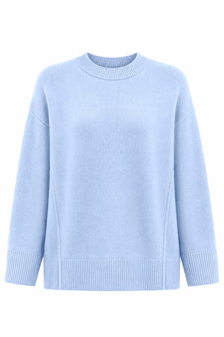 Wool Oversized Knit - Cool Blue
