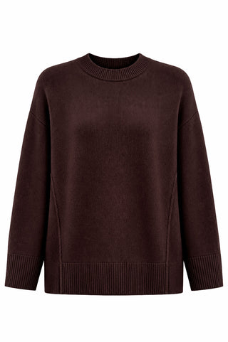 Wool Oversized Knit - Espresso