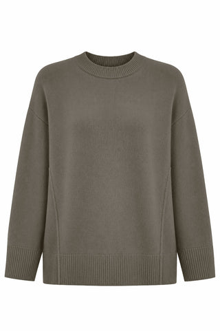 Wool Oversized Knit - Khaki