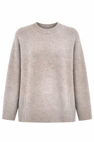 Wool Oversized Knit - Oatmeal Marle