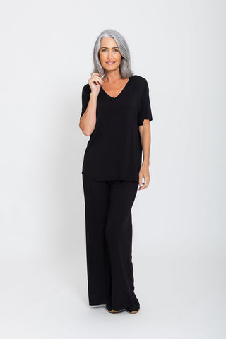 Bamboo Palazzo Pant - Black - Active Truth - Image 3
