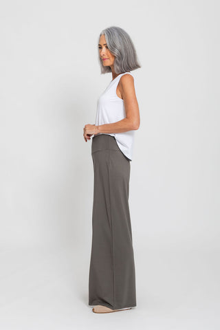 Bamboo Palazzo Pant - Khaki - Active Truth - Image 2