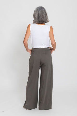 Bamboo Palazzo Pant - Khaki - Active Truth - Image 3