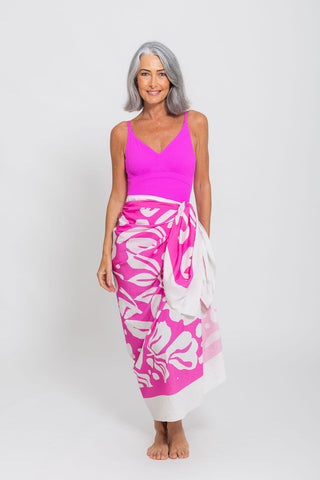Coolum Core Support One Piece Swim - Hot Pink Texture