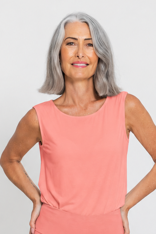 Bamboo Boat Neck Tank - Plum