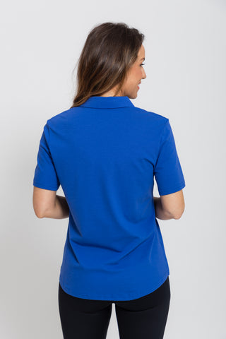 Polo Tee - Cornflower Blue