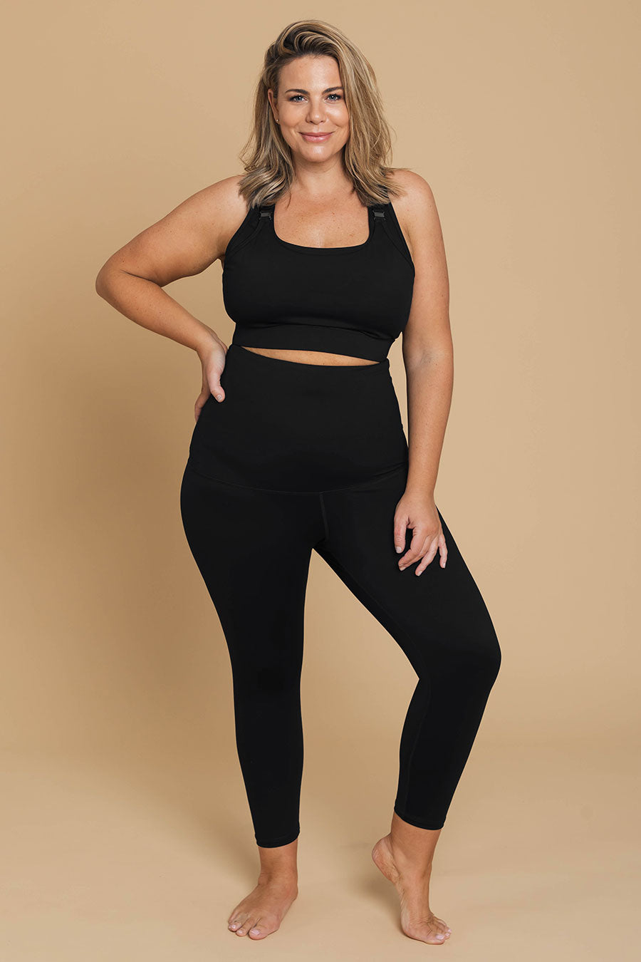 Postnatal Recovery 7/8 Length Tight - Black from Active Truth™
