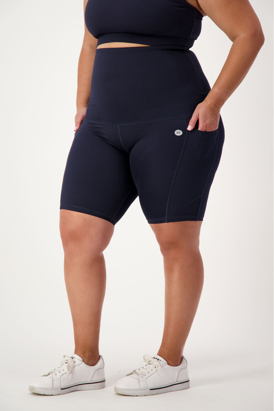 Postnatal Recovery Pocket Bike Short - Midnight Blue