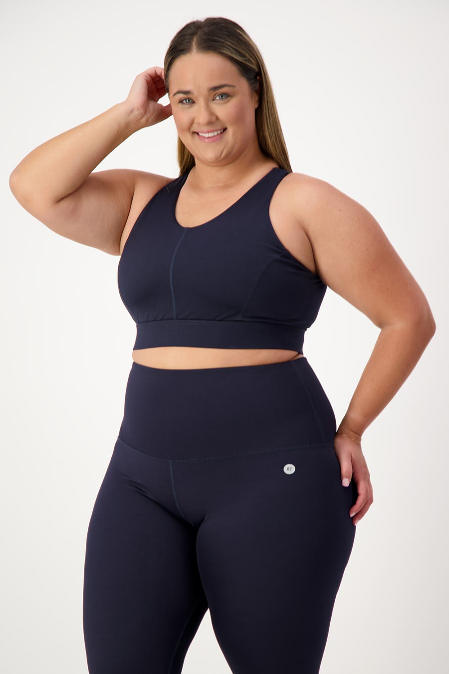 Sleek Performance Crop - Midnight Blue