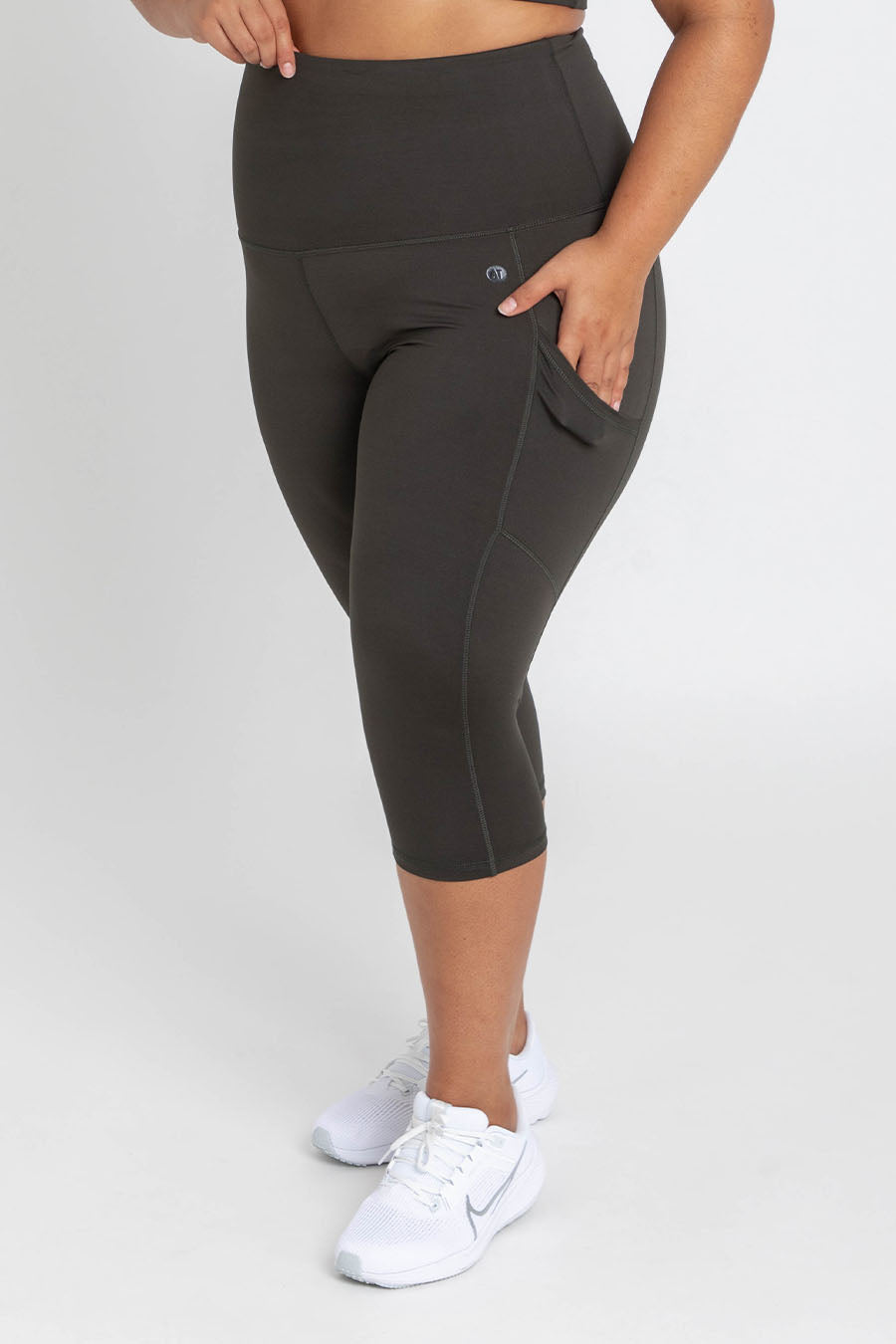 Smart Pocket 3/4 Length Gym Tights - Forest Night, Active Truth