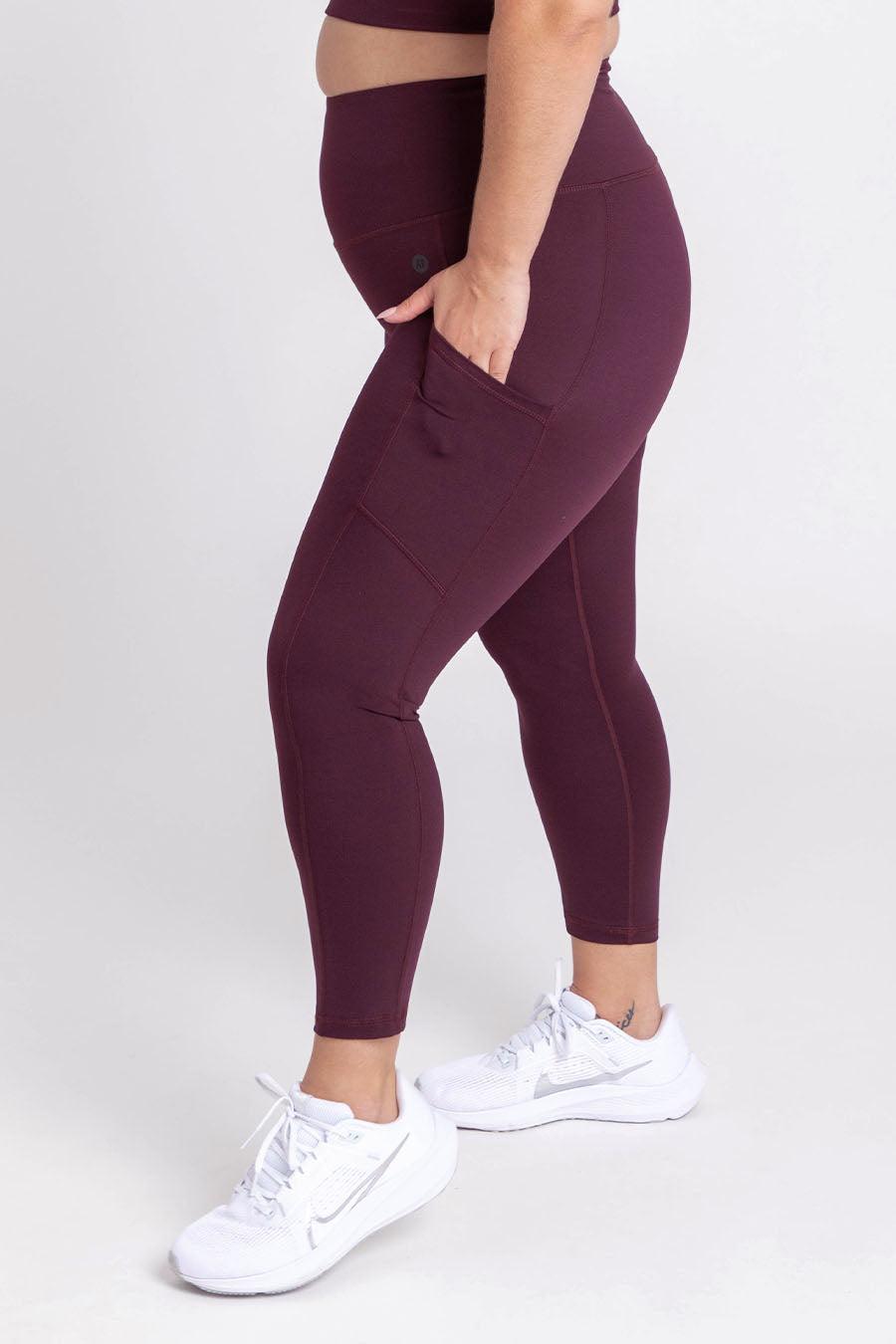 Smart Pocket 7/8 Length Tight, Wine, Active Truth